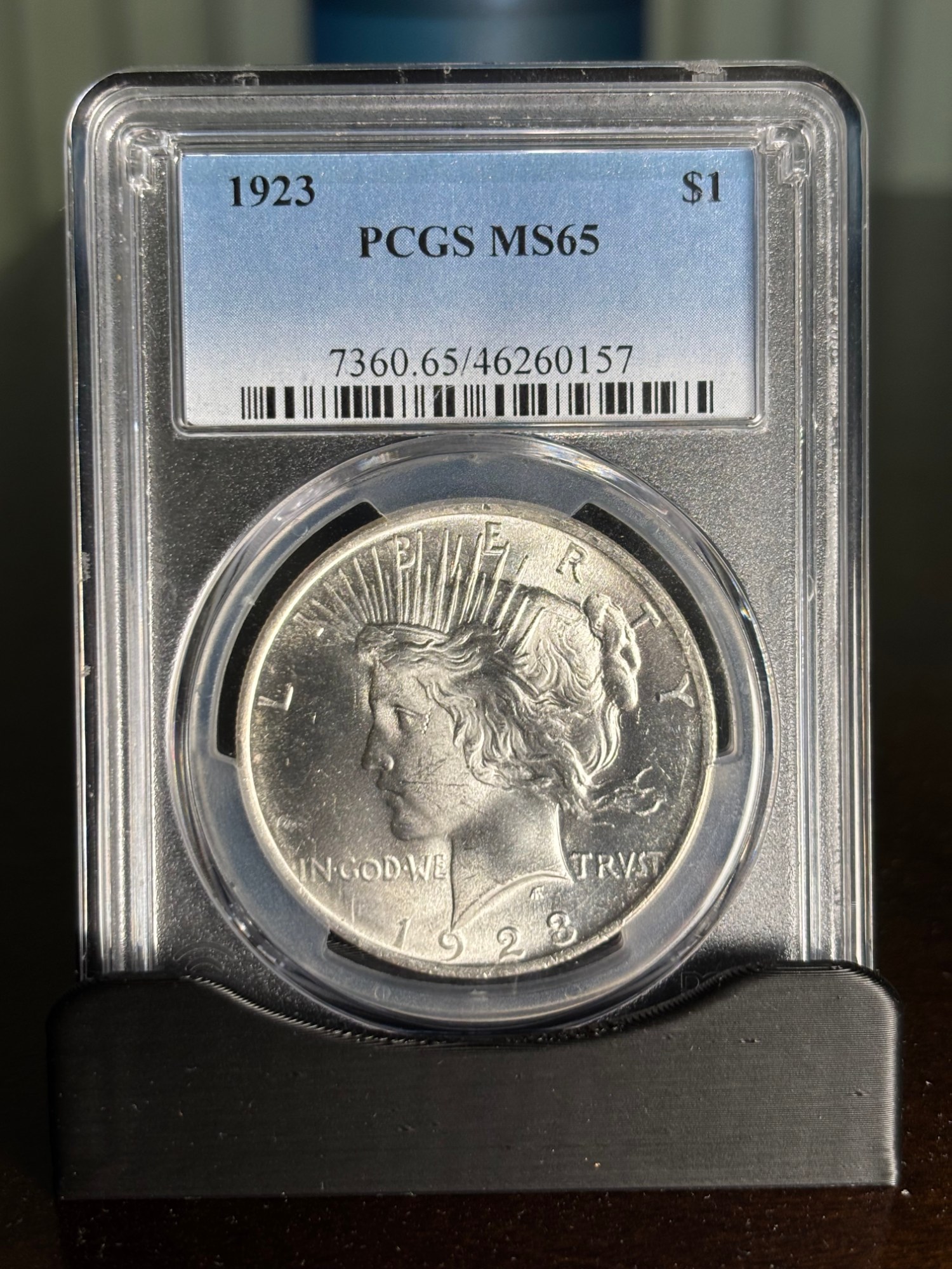 1923 Peace $1 - PCGS MS65